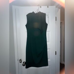 SHEIN Miusol Dark Green Sleeveless Midi Sheath Dress